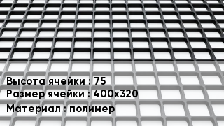 Георешетка 75 Ячейка: 400х320 полимер